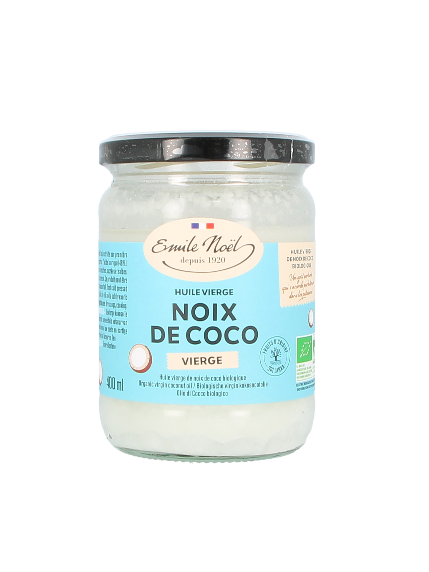 émile Noël -- Huile de coco bio (origine Sri Lanka) - 400 ml