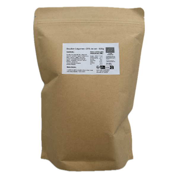 Bouillon légumes désyhdraté bio (-25% de sel) - 1