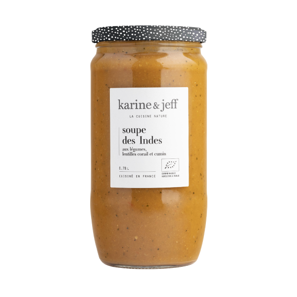 Soupe des indes aux légumes lentilles corail et cumin - 1